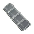 thumbnail image 1 of Organizador de tornillos para componentes con 4 compartimentos, estuche de almacenamiento de piezas pequeñas con tapa de apertura frontal y hebillas Gris, 1 of 8