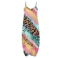 thumbnail image 5 of Black & Friday Deal 2024! pstuiky Summer Dress, Women Sleeveless V-Neck Suspender Dress Printed Dress Floor-Length Dress Loose Leisure Dress on Sale Multicolor L, 5 of 5