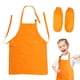 thumbnail image 1 of Delantal y puños para niños, delantal ajustable para niños, delantal de cocina de bolsillo grande, adecuado para cocinar, hornear, pintar MFZFUKR BST3031312-1, 1 of 5