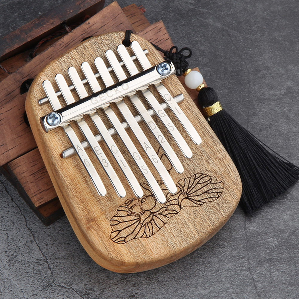 K-8CA szkn 8 Keys Finger Kalimba Thumb Piano Portable Beginners Keyboard Marimba Wood Musical Instrument Toon Wood 