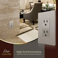 thumbnail image 3 of ENERLITES Reve Collection Luxury Decorator Switch Cover, Screwless Wall Plate, Matte Finish, Mid-Size 1-Gang, Unbreakable Polycarbonate Thermoplastic, UL Listed, RSI8831M-NK, Nickel, 3 of 5