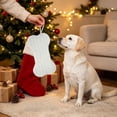thumbnail image 6 of Dog Christmas Stocking, Knit Christmas Stocking for Dogs, Bone Shape Dog Stocking Christmas Large Pet Stockings Hanging Dog Christmas Stocking for Dogs Cats Pets, 6 of 6