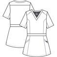 thumbnail image 5 of Adar Pro Scrubs For Women - Tailored Peplum Scrub Top, 5 of 7