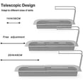 thumbnail image 5 of Soporte telescópico para fregadero, bandeja de fregadero con escurridor ajustable, soporte para esponja y jabón, organizador expandible, colgador para trapos de cocina y 2 esponjas nano de cocina B, 5 of 5