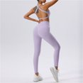 thumbnail image 2 of Conjunto de yoga ajustado de secado rápido for mujer, traje deportivo for correr con bolsillo, transpirable, de dos piezas, estilo nude, 2 of 5