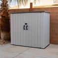 thumbnail image 3 of Lifetime Polyethylene Utility Storage Shed, 75.9 in. x 43.5 in. x 69.6 in., Gray, (60426), 3 of 12