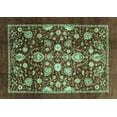 thumbnail image 1 of Ahgly Company Machine Washable Indoor Rectangle Abstract Turquoise Blue Modern Area Rugs, 8' x 12', 1 of 4