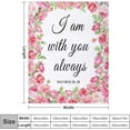 thumbnail image 2 of Christian Blanket with Inspirational Thoughts and Prayers, Pink Rose Flowers Ultra Soft Religious Bible Verse Gifts Blankets, Warm Plush Healing Throw Blankets, 60"x50", 2 of 6