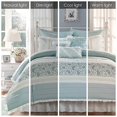 thumbnail image 4 of Madison Park Dawn 9 Piece Comfroter Set-Blue-King [Misc, 4 of 5