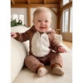 thumbnail image 5 of RUINIXCW Newborn Baby Christmas Deer Costume Infant Baby Boy Girl Christmas Outfit Fall Winter Clothes Fleece Snowsuit Jumpsuit Hooded Zipper Romper, 5 of 10