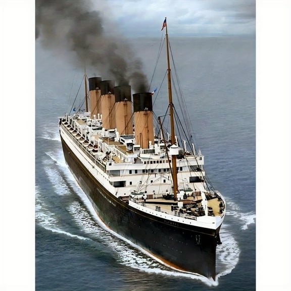 Adult DIY 5D Diamond Painting Kit, Titanic Series Art Round Diamond, Full Diamond Diamond Embroidery Kit, Mosaic Cross Stitch Craft Home Wall Decoration
