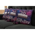 thumbnail image 5 of Ambesonne Abstract Throw Pillow Cover 4 Pack, Birthday Cake Candles, 20", Pink Navy Blue White, 5 of 5
