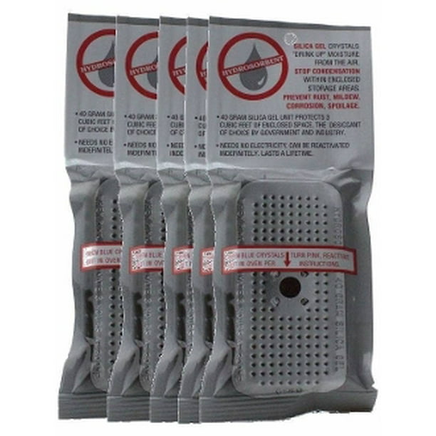 40 Gram Silica Gel Desiccant, Moisture Absorber Dehumidifier, 5