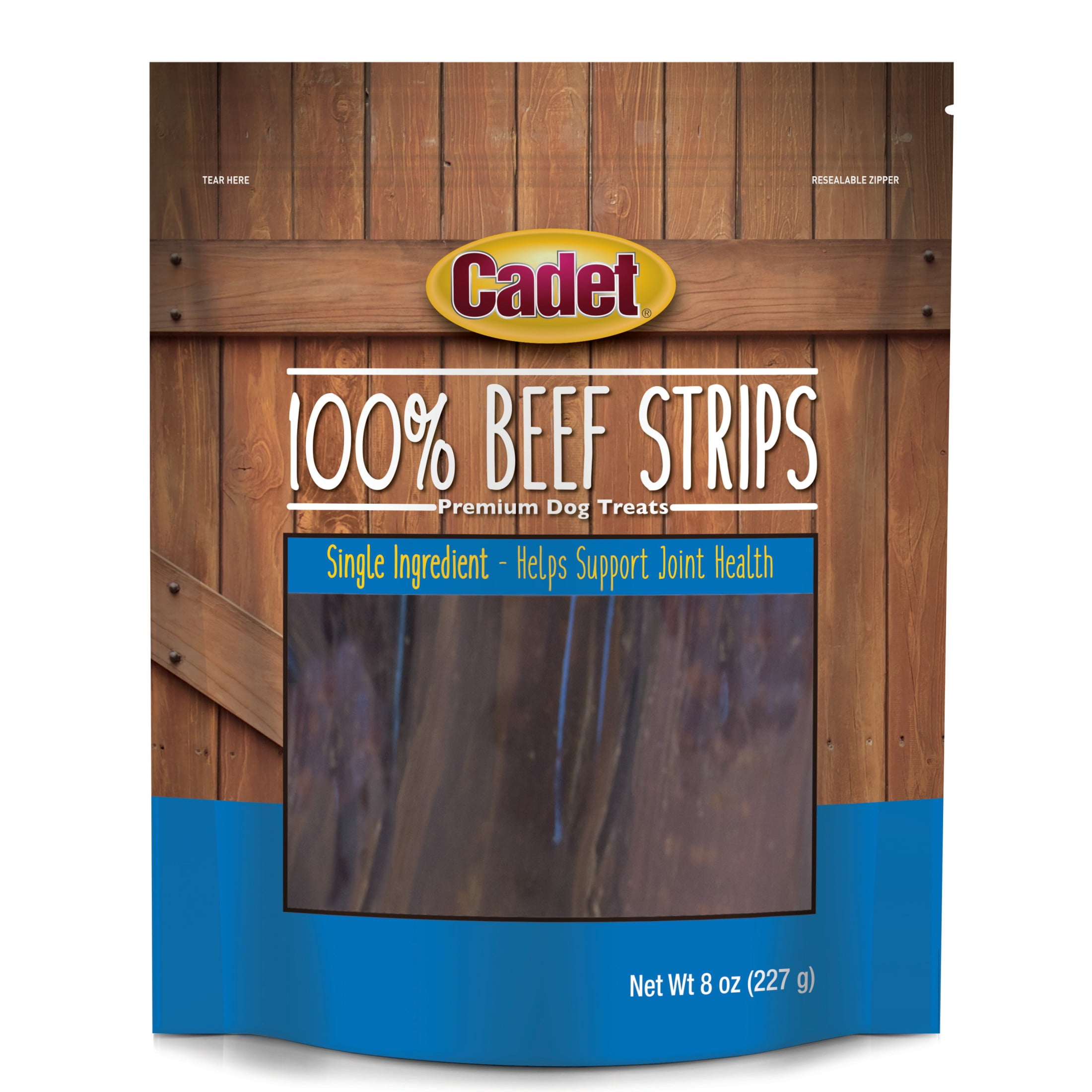 (2 pack) Cadet 100% Real Beef Strips Dog Treats, Single Ingredient Dog Jerky Treats for Small & Large Dogs, 8 Ounce