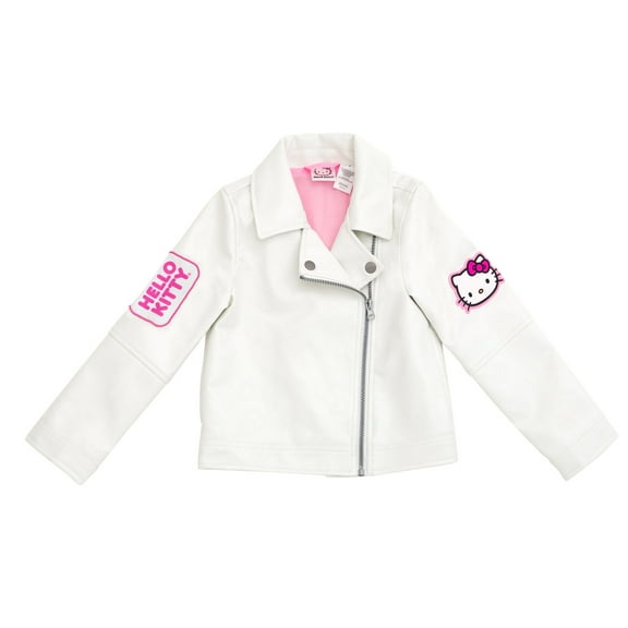Hello Kitty Faux Leather Moto Jacket Metallic Little Kid to Big Kid
