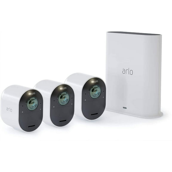 Restored Arlo VMS5340-100NAR Ultra 4K UHD Wire-Free 3 Camera System (Refurbished)
