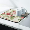 thumbnail image 2 of Dish Drying Mat for Kitchen Counter 16x18in Red Roses Floral Washable Quick Dish Drying Pad Rubber Backed Absorbent Draining Mat, 2 of 6