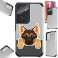 thumbnail image 1 of Compatible with Samsung Galaxy S21 Ultra 5G Hybrid Fusion Guard Phone Case Cover (Cute Dog German Shepard), 1 of 1