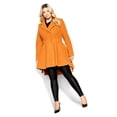 thumbnail image 4 of City Chic Women's Plus Size Hi Lo Frill Zip Fully Lined Coat, 4 of 5