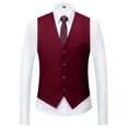 thumbnail image 3 of Cloudstyle Men's 3Pcs Business Professional Casual Daily Slim Fit One Button Suit Set (Blazer + Vest + Pants), 3 of 5