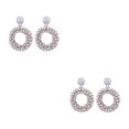 thumbnail image 3 of Qarigey Pendientes colgantes ligeros hechos a mano para mujer Pendientes tejidos exquisitos de moda y elegantes gris gris 2Conjunto, 3 of 6