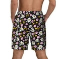 thumbnail image 3 of Kdxio Daisies Flowers Print Men's Swim Trunks with Compression Liner 7 Inch Inseam Quick Dry Swim Shorts, 3 of 7