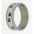 thumbnail image 2 of Gorgeous 6mm Paw Print Ring Band In Stainless Steel Ring, 2 of 4