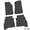 Black w/ Blue Insert, variant on Flextread Floor Mats for 20-24 Jeep Gladiator - Mopar Licensed Factory Fit - Black w/ Blue Mojave Insert - 100% Made in USA
