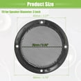 thumbnail image 6 of Unique Bargains 4 Pcs 3" Car Speaker Grills Cover Mesh Round 3 Inch Audio Subwoofer Guard with Screws Iron Bright Black, 6 of 6