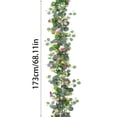 thumbnail image 4 of 5.68 FT Artificial Daisy Garland with 3D Butterfly, Hanging Fake Flowers Greenery Eucalyptus Garland Floral Vines for Wedding Table Home Room Spring Summer Decor(Butterfly Eucalyptus, 2PCS), 4 of 8