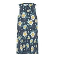 thumbnail image 3 of Black white daisies ditsy Spring Summer Dresses for Women Fashion T-shirt Dress Casual Sleeveless Loose Sundress with Pockets, 3 of 5