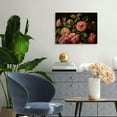 thumbnail image 2 of ONETECH Still life Gold Wall Art, Retro Pink Roses Canvas Prints Artwork with Antique , Victorian Wall Paintings Decor for Living Room Gallery 20x16inch, 2 of 6