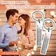thumbnail image 4 of Pompotops Valentines Day Decorations TO MY MAN/WOMAN Stainless Steel Keychain Anniversary Gift Couple Valentine's Day Gift Silver, 4 of 4