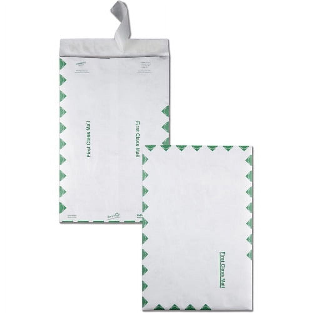 Quality Park Survivor Tyvek First Class Envelopes First Class Mail - 10" Width x 15" Length - 14 lb - Peel & Seal - Tyvek - 100 / Box - White