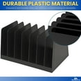 thumbnail image 6 of 1InTheOffice Desktop File Organizer, File Sorter, File Holder for Desk, 7 Compartments, Vertical, Plastic, Black, 6 of 7