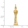 thumbnail image 2 of 14k Yellow Gold Solid Polished Seattle Tower Charm 24x6mm Pendant Necklace for Women - 2.0 Grams, 2 of 2