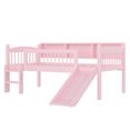 thumbnail image 6 of Bellemave Twin XL Loft Bed with Storage Shelves, LED Lights, Full-Length Guardrails, Solid Wood Frame, No Box Spring Needed, Available in Pink, 6 of 9
