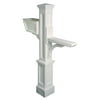 Mayne Inc. Westbrook Plus Mail Post - White - 40.5in L x 8in W x 56.5in H - Standard Post, Arm Plus & Planter (5830-W)