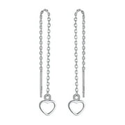 Heart Dangle Treader Earrings for Women Girls Sterling Silver Ginger Lyne Collection