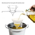 thumbnail image 4 of Rack Deep Fryer Oil Filter Stand 9.3 Inch 304 Stainless Steel Fryer Oil Filter Cone Holder Rack with Folding Arm for Kitchens, 4 of 7
