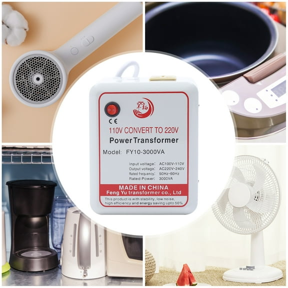 110V to 220V Step-Up Voltage Converter, 3000W, for 220V Appliances in the US, Safe and Efficient Power Converter