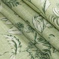 thumbnail image 4 of TWOPAGES 42"x63" Floral Print Light Filtering Drape Pinch Pleat Header Linen Blend Curtain for Bedroom, 1 Panel, Green Fruit, 4 of 6