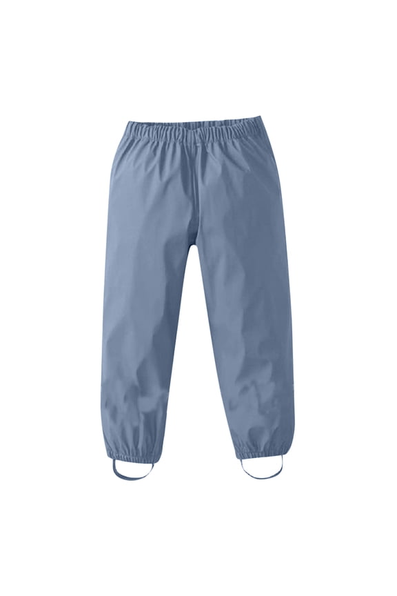 Toddler Kids Boys Girls Rain Pants Windproof Waterproof Mud Trousers Clothes