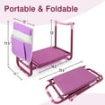thumbnail image 3 of Colwelt Folding Garden Kneeler, Portable Garden Kneeler Seat Bench with Tool Pouch and Gloves, Garden Kneeler Stool with Rugged & Sturdy Steel Frame(Purple), 3 of 9