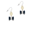 thumbnail image 2 of Delight Jewelry Silvertone Blue Torah Scroll Goldtone Leaf French Earrings, 2 of 4