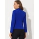 thumbnail image 4 of AllegK ChaqueDe Traje De ChaqueElástiCon Cuello De SolaPaOficiDe Trabajo PaMujer Azul Real XS, 4 of 5