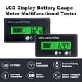 thumbnail image 4 of 12V 24V 36V 48V Battery Capacity Indicator Golf Cart Voltmeter with LCD Display Green Backlight Waterproof Monitor Meter Digital Voltmeter Tester for 3S-26S Lithium Battery and Lead Acid Battery, 4 of 7