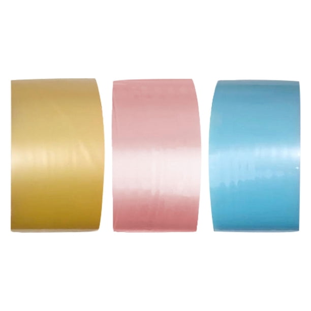 3 piezas de cinta adhesiva de bola interesante, cintas de papelería, cinta adhesiva de bola rodante Azul Amarillo Rosa
