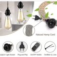 thumbnail image 2 of Vintage Hemp Rope Pendant Light Kit With Switch Plug Diy Single Head Hanging,cable Rope E27(bronze), 2 of 2