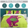 thumbnail image 6 of Barney And Friends Kids 3 Piece Bedding Set, Super Soft Printed Comforter Cover Sets with 1 Duvet Cover and 2 Pillowcase, Bedroom Decor Gifts for Boys Girls Teens Adult 90"x90", 6 of 8